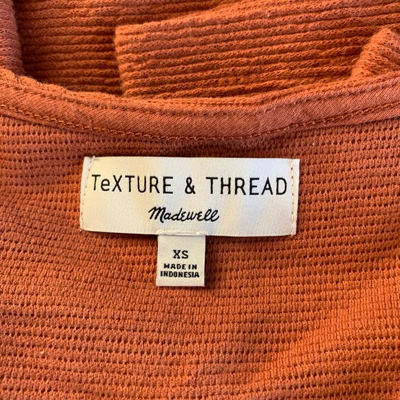 Madewell Texture Thread Long-Sleeve Tie-Front Top - Picture 12 of 12